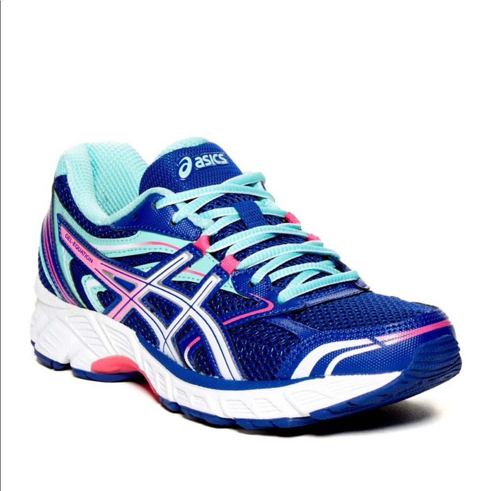 ASICS Gel Equation Sneaker Teal, Blue,Pink, White